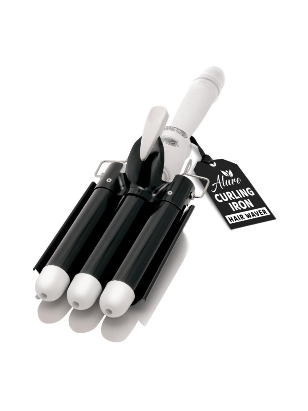 Three Barrel Ceramic Tourmaline Curling Iron 1 Inch Hair Waver LCD Display